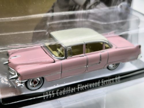 Cadillac Fleetwood Seria 60 (1955) - Elvis Presley - roz/alb - Greenlight - 1:64