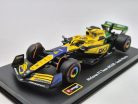 McLaren MCL38 F1 #4 (2024) - Monaco GP (30 de ani de la Senna) - Lando Norris - CU PILOT - Bburago - 1:43