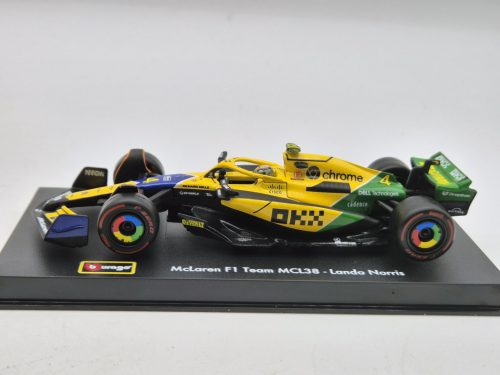 McLaren MCL38 F1 #4 (2024) - Monaco GP (30 de ani de la Senna) - Lando Norris - CU PILOT - Bburago - 1:43