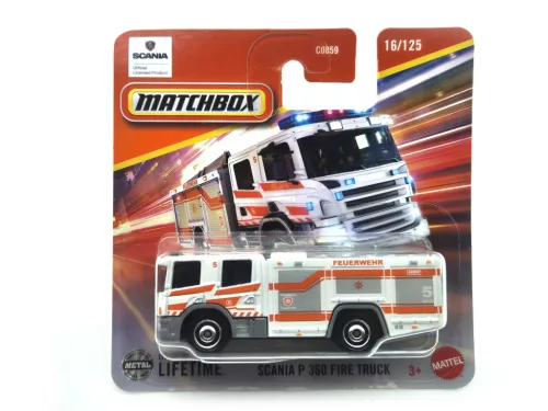 Camion de pompieri Scania P 360 - 16/125 - blister - Matchbox - 1:64