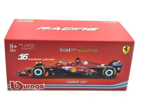 Ferrari SF-24 F1 #16 (2024) - Miami GP - Charles Leclerc - CU PILOT - Bburago - 1:43