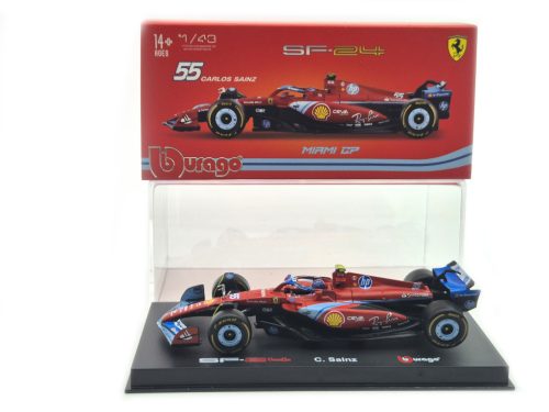 Ferrari SF-24 F1 #55 (2024) - Miami GP - Carlos Sainz - CU PILOT - Bburago - 1:43