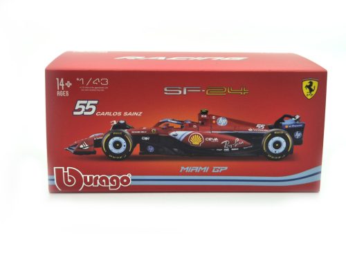 Ferrari SF-24 F1 #55 (2024) - Miami GP - Carlos Sainz - CU PILOT - Bburago - 1:43