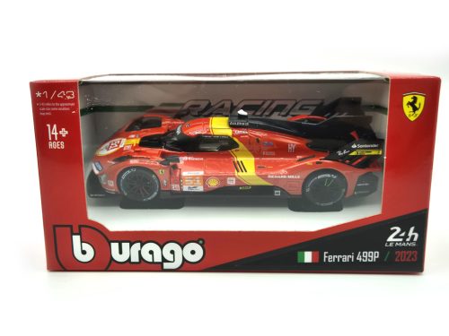 Ferrari 499P 3.0L Turbo V6 #51 - câștigător 24h Le Mans (2023) - Alessandro Pier Guidi - James Calado - Antonio Giovinazzi - Bburago - 1:43