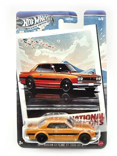 Hot Wheels 1971 Nissan Skyline HT 2000 GT-R - Silver Series 4/5 - card lung - Hot Wheels - 1:64