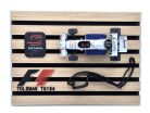 Toleman Hart TG184 F1 #19 (1984) - Ayrton Senna - pe placă decorativă - obiect decorativ - Edicola - 1:24