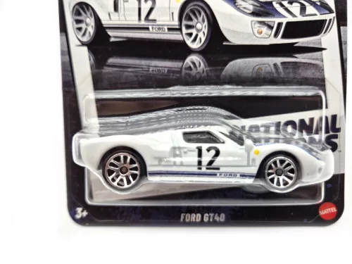 Hot Wheels Ford GT40 - Silver Series 1/5 - cu card lung - Hot Wheels - 1:64