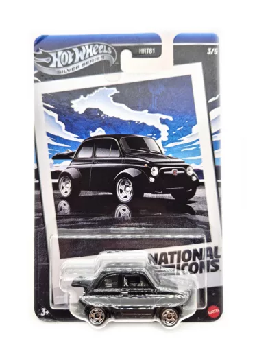 Hot Wheels '60s Fiat 500 D Modificat - Silver Series 3/5 - card lung - Hot Wheels - 1:64