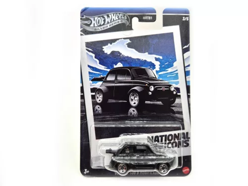 Hot Wheels '60s Fiat 500 D Modificat - Silver Series 3/5 - card lung - Hot Wheels - 1:64