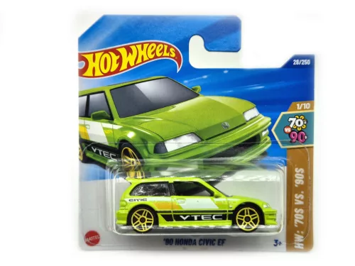 Hot Wheels '90 Honda Civic EF - HW: '70 vs. '90s 1/10 - 28/250 - Hot Wheels - 1:64