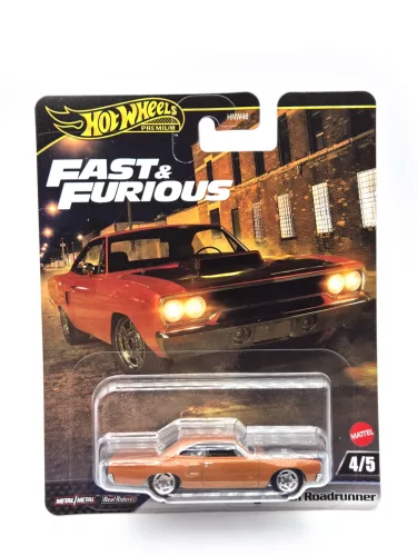 Hot Wheels Fast and Furious - Furios și iute 4/5 - 1970 Custom Plymouth Roadrunner - Hot Wheels - 1:64