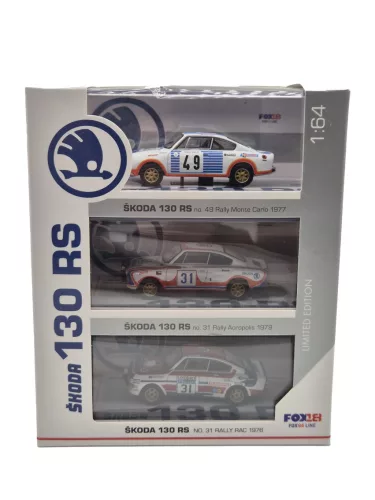 Škoda 130 LR – set 3 piese - Fox18 - mașinuțe 1:64