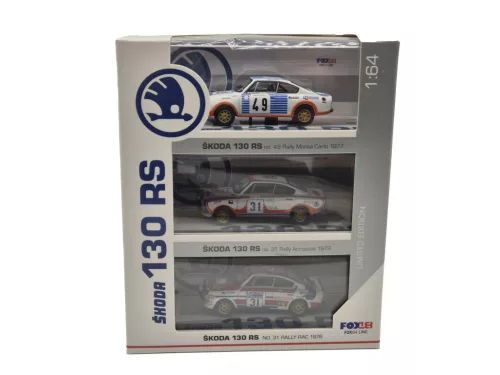 Škoda 130 LR – set 3 piese - Fox18 - mașinuțe 1:64