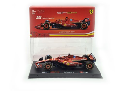 Ferrari SF-24 F1 #16 (2024) - Câștigător Monaco GP - Charles Leclerc - CU PILOT - Bburago - 1:43