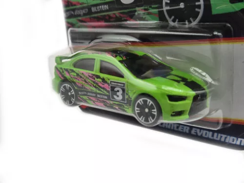 Hot Wheels 2008 Mitsubishi Lancer Evolution - Neon Speeders - Hot Wheels - 1:64
