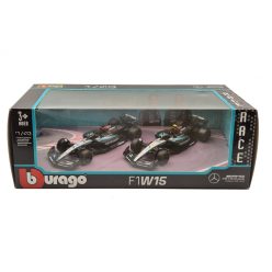   Mercedes W15 F1 set (2024) - #44 Lewis Hamilton - #63 George Russell - Bburago - 1:43 1/43 model auto
