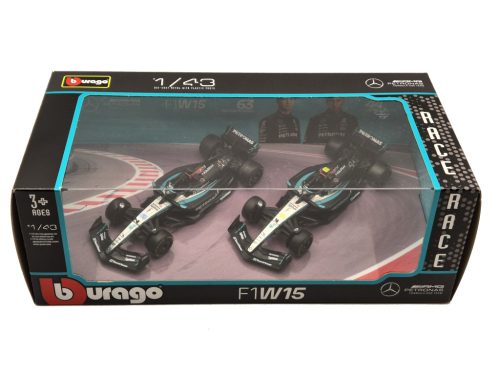 Mercedes W15 F1 set (2024) - #44 Lewis Hamilton - #63 George Russell - Bburago - 1:43 1/43 model auto