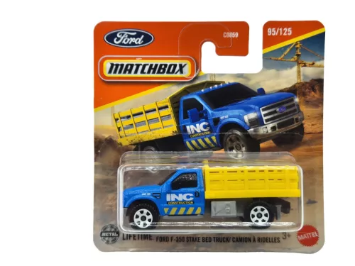 Ford F-350 Stake Bed Truck - 95/125 - în blister - Matchbox - 1:64