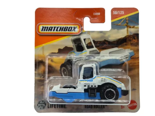 Road Roller - compactor de drum - 50/125 - în blister - Matchbox - 1:64
