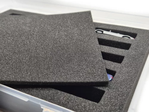 Matchbox / Hot Wheels cutie de depozitare cu burete, compartimentată – pentru mașinuțe 1:64