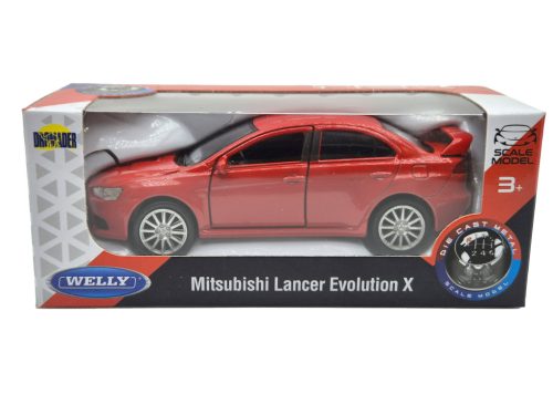 Mitsubishi Lancer Evolution X - roșu - Welly - 1:34 