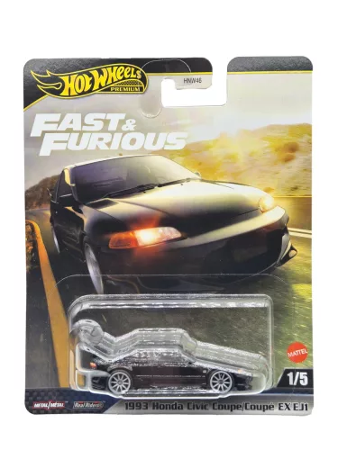 Hot Wheels Premium Fast and Furious - Halálos iramban 1/5 - 1993 Honda Civic Coupe - Hot Wheels - 1:64