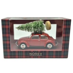   Volkswagen VW Beetle (Broscuță) – cu brad – ediție de Crăciun în cutie decorativă – Norev – 1:43