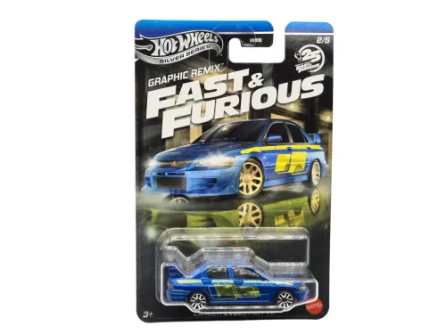 Hot Wheels Graphic Remix - Fast and Furious - 2 Fast 2 Furious 2/5 - Mitsubishi Lancer Evolution VII - Hot Wheels - 1:64