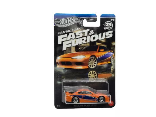 Hot Wheels Graphic Remix - Fast and Furious - Furios și Iute 4/5 - Nissan Silvia (S15) - Hot Wheels - mașinuță 1:64 