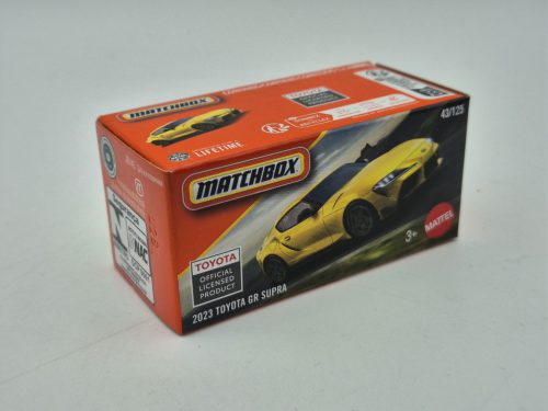 Toyota GR Supra (2023) – galben – 43/125 – Matchbox – 1:64