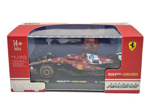 Ferrari SF-25 Team Scuderia F1 #16 (2025) – Charles Leclerc – CU PILOT – Bburago – 1:43
