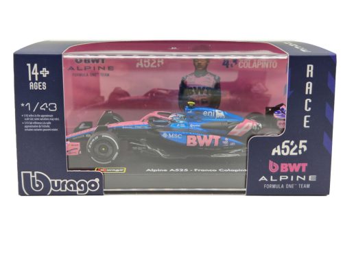 Alpine A525 F1 #43 (2025) – Franco Colapinto – CU PILOT – Bburago – 1:43