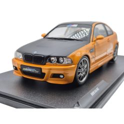   BMW E46 M3 Coupé (2000) – portocaliu / negru – Solido – 1:18 1/18 model auto