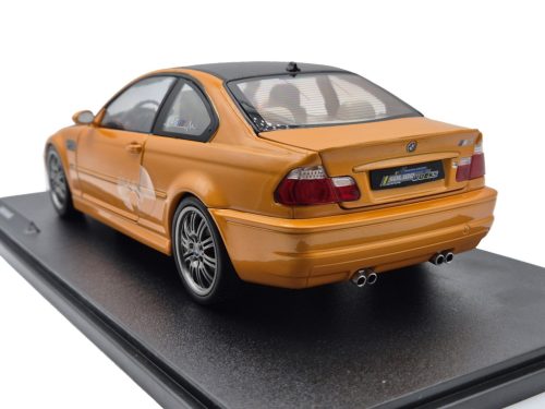 BMW E46 M3 Coupé (2000) – portocaliu / negru – Solido – 1:18 1/18 model auto