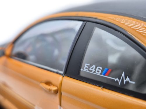 BMW E46 M3 Coupé (2000) – portocaliu / negru – Solido – 1:18 1/18 model auto