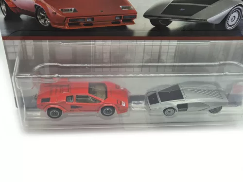 Hot Wheels Premium - Duo Pack - Lamborghini Countach LP5000 QV - Lancia Stratos Zero - Hot Wheels - 1:64