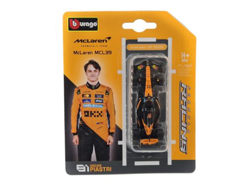 McLaren MCL39 F1 #81 (2025) - Oscar Piastri - Bburago - 1:64 1/64 mașină model auto 