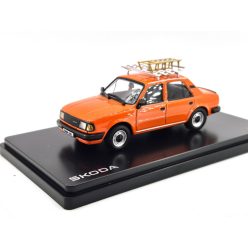   Skoda 120L (1984) - so strešným nosičom a sánkami - oranžová - Abrex - model auta 1:43 1/43