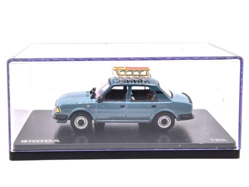 Skoda 120L (1984) - cu portbagaj de plafon și sanie - turcoaz - Abrex - model auto 1:43