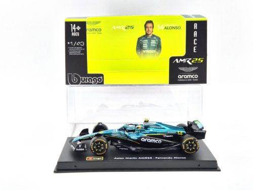 Aston Martin AMR25 F1 #14 (2025) - Fernando Alonso - CU PILOT - Bburago - model auto 1:43