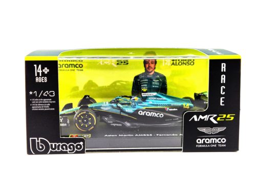 Aston Martin AMR25 F1 #14 (2025) - Fernando Alonso - CU PILOT - Bburago - model auto 1:43