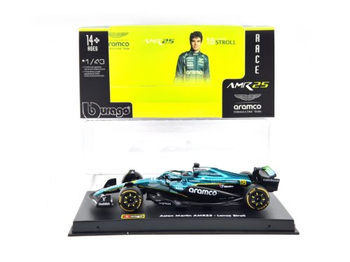 Aston Martin AMR25 F1 #18 (2025) - Lance Stroll - CU PILOT - Bburago - machetă 1:43