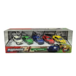   JDM Legends - set 5 piese - Honda Civic Type R (EK9) - Nissan Cefiro (A31) - Nissan Skyline GT-R (R34) - Toyota Supra JZA80 - Mitsubishi Lancer Evolution IX - Majorette - 1:64 model set