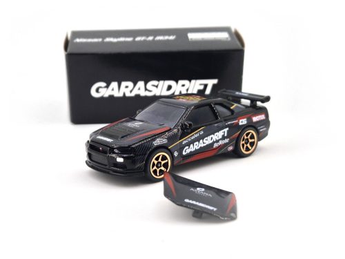 Nissan Skyline GT-R (R34) - GarasiDrift - Ziko Harnadi - Majorette - 1:64 model auto