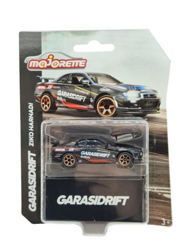 Nissan Skyline GT-R (R34) - GarasiDrift - Ziko Harnadi - Majorette - 1:64 model auto