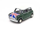 Mini Cooper S (1964) - verde migdală, decor steag - Norev - 1:54 model auto 