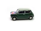 Mini Cooper S (1964) - verde migdală, decor steag - Norev - 1:54 model auto 