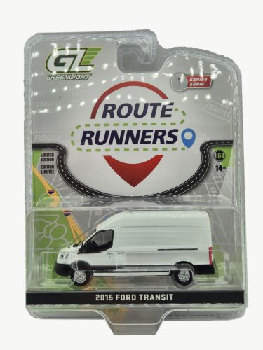 Ford Transit (2015) - plafon înalt, alb - Greenlight - 1:64 model auto