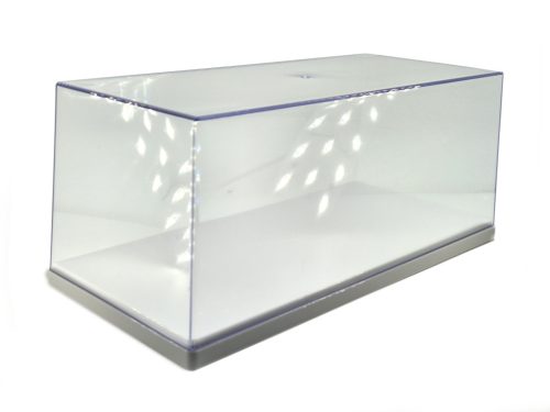 Vitrină / display pentru model auto 1:24 (27 × 12,5 × 11 cm) - Triple9 - bază albă