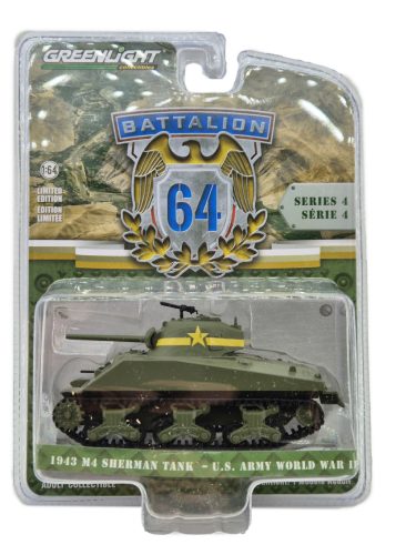 M4 Sherman Tank (1943) - U.S. Army - Al Doilea Război Mondial - Greenlight - 1:64 model